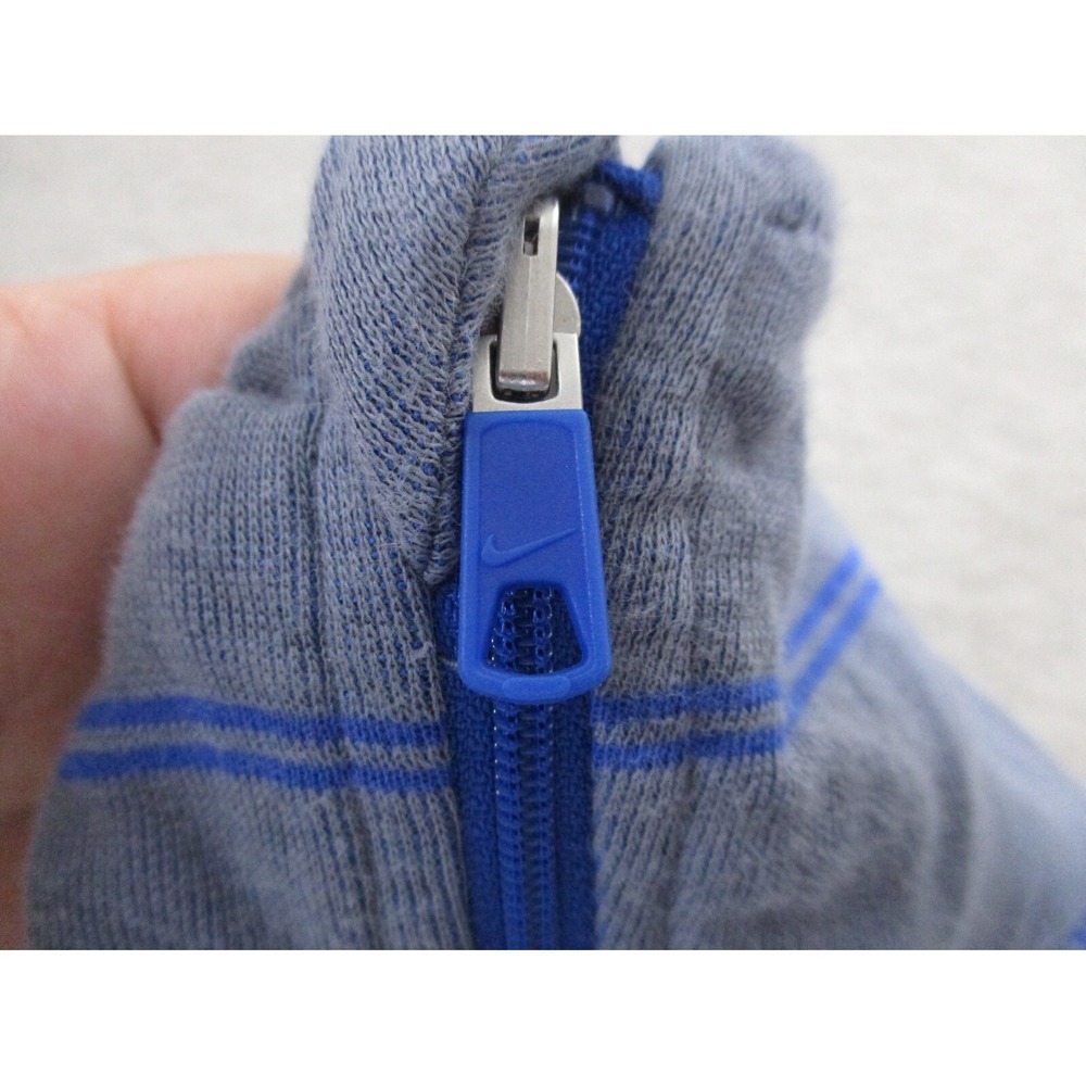 Nike Jacket Mens Medium Blue Gray Zip Dri-Fit Reversible Athletic Sweater Rare - Picture 13 of 14
